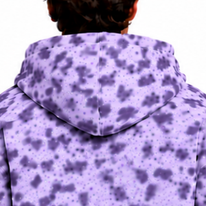 Lavender <b>Leopard</b> <b>Print</b> Hoodie Heavyweight Pullover <b>Sweatshirt</b> Oversized Fit Drawstring Hood Kangaroo Pocket Casual Winter - Product Image 4