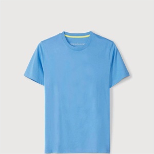 เสื้อยืดผู้ชายคุณภาพพรีเมียม ขายดี รับทำโลโก้ แบบใหม่ แขนสั้น คอกลม สีฟ้า สำหรับใส่ลำลอง - Product Image 1