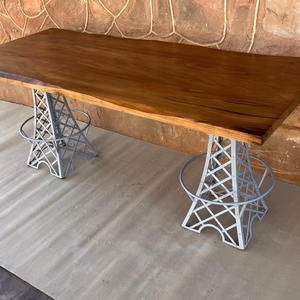 ชุดโต๊ะอาหารไม้เนื้อแข็งดีไซน์ฝรั่งเศสแบบดั้งเดิมทันสมัย 2 ชิ้น สำหรับโรงแรม ร้านอาหาร ห้องนอน ห้องนั่งเล่น - Product Image 1