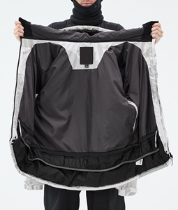 Veste de ski et snowboard matelassée camouflage gris 2026, imperméable, respirante, coupe-vent, isolée, pour l'hiver, fabrication sur mesure OEM - Product Image 6