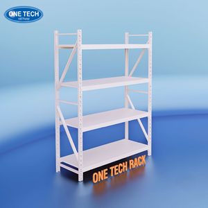 Étagère d'entrepôt en acier métallique à 3 niveaux OneTech, capacité de charge de 300 kg, protection contre la corrosion, installation sans boulons, rangement de garage, noir - Product Image 1