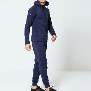 2026 Custom Logo Hooded Casual Solid Windbreaker Tracksuit Set <b>Zip</b>-<b>Up</b> Men Lightweight Oversized Polyester/Cotton - Product Image 3