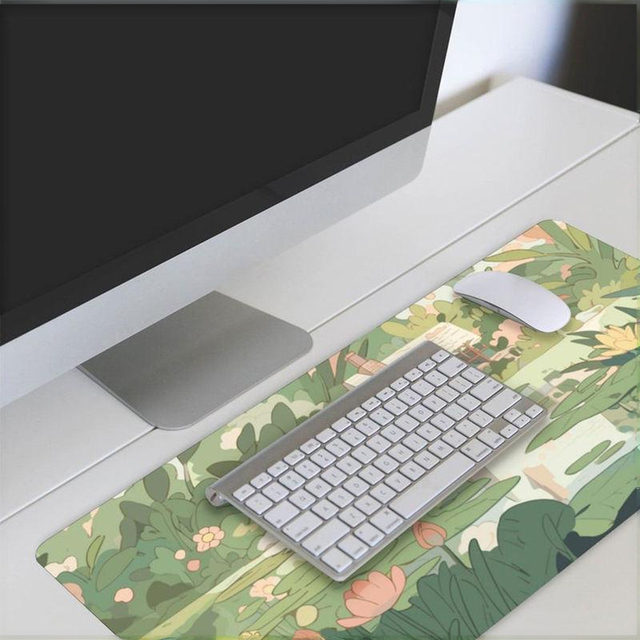 Custom Green Gaming Mouse Pad Waterproof Non-Slip Rubber Base Mouse Pads for Home Office