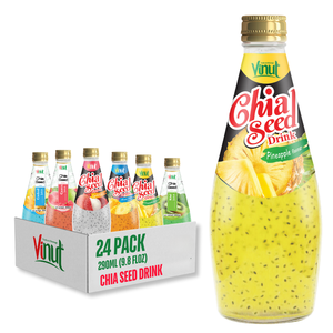Bebida de semilla de chía mixta de 290ml, etiqueta privada sin azúcar, OEM, muestra gratis, fábrica de Vietnam, pedidos a granel de bebidas - Product Image 1