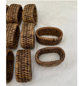 Anneau de serviette en rotin naturel, porte-serviettes carré au design élégant, anneau en tissu très vendu, anneau pour serviettes en papier en rotin - Product Image 5