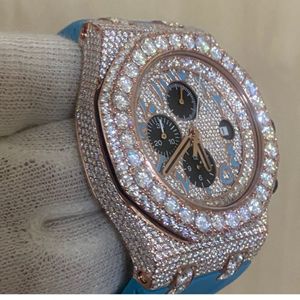 Reloj Unisex con Incrustaciones de Moissanita, con Fecha Automática, Diamantes Incoloros de Alta Calidad, Precio de Mayoreo, Superventas - Product Image 2