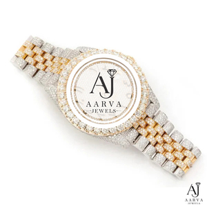 Reloj Mecánico Automático Aarva Jewels Iced Out para Hombre, de Lujo, con Moissanita, 41 mm, Analógico, de Alta Calidad, Estilo Hip Hop - Product Image 1