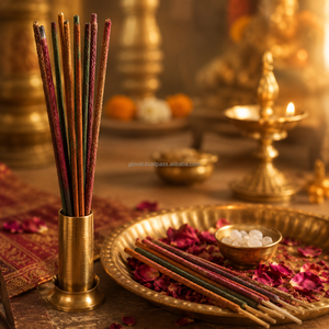 Bâtons d'encens écologiques de 9 pouces au parfum de lavande, fleurs séchées, bois d'agar naturel, pour la prière et l'aromathérapie, vente en gros, exportation en vrac, Inde - Product Image 6