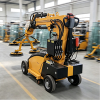 Équipement d'installation de verre autoportant sur roues, certifié CE, avec ventouse de levage pour l'industrie de la construction