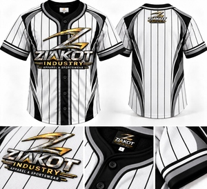 Venta al por mayor directa de la industria Ziakot, camiseta de béisbol personalizada de moda con efecto desgastado en morado, negro y gris, auténtica. - Product Image 2