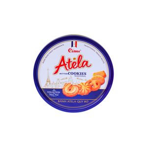 Galletas de Mantequilla Dulces Recién Horneadas con Ingredientes Naturales al por Mayor, Servicios OEM y ODM, Caja de Hojalata Azul de 320g - Product Image 2