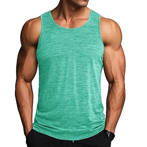 Camiseta sin mangas para gimnasio para hombre – Camiseta deportiva transpirable de secado rápido – Chaleco ligero para correr y hacer ejercicio para entrenamiento y deportes - Product Image 1
