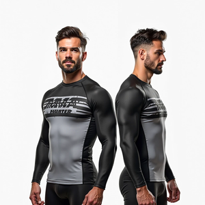 Rashguard personnalisé MMA tendance, design sur mesure, coupe compressive, manches courtes, kimono de Jiu Jitsu pour les séances de grappling - Product Image 5