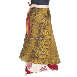 Falda de Seda Rajasthani, Estilo Boho, Multicolor, para Verano, Cómoda, Estilo Hippie, Talla Única, Estilo Gitano para Mujer - Product Image 4