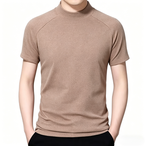 เสื้อยืดผู้ชายแบบลำลองระบายอากาศได้ดีใส่สบายสีพื้นย้อมสีล้วนสำหรับเข้ายิม - Product Image 2