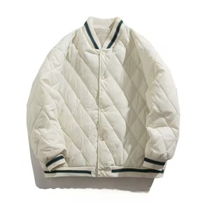 Chaqueta bomber acolchada de invierno para hombre, con cierre, a prueba de viento, estilo universitario, informal, para uso al aire libre - Product Image 3