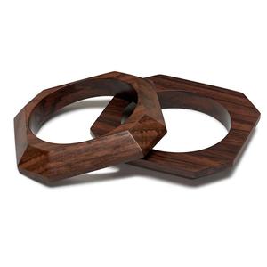 Bracelets en bois faits à la main, style élégant, finition lisse, bijoux en bois pour femmes, pour les fêtes, les mariages et les festivals - Product Image 2