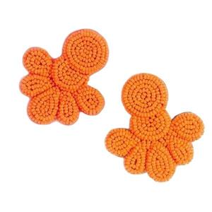 Earrings Beaded <b>Embroidery</b> Crafts Earrings Colors And Artistic Designs Made From Beads - Product Image 3