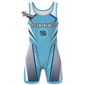 Traje de Lucha Libre de Primera Clase con Impresión Digital por Sublimación en la Parte Delantera, Elástico, de Spandex/Poliéster, Ajustado - Product Image 2