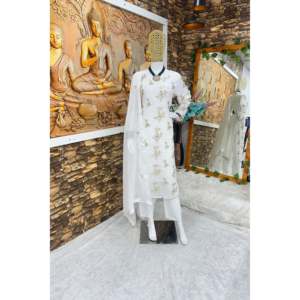 ชุดด้านบนและด้านล่างที่สวยงามของผู้หญิงพร้อม dupatta แฟนซีสำหรับงานปาร์ตี้ - Product Image 4