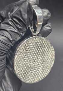 Colgante de Lujo con Letra K de Moissanita, Plata 925, Micro Pavé, Corte Baguette, Charm Temático, Unisex, Uso Diario - Product Image 2