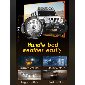 PL2410G1W Projecteur de travail LED 7 pouces 140W pour Wrangler, Connexion DT, Unité unique, Télécommandé, Qualité automobile - Product Image 5