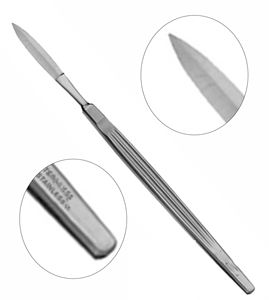 Couteau à double tranchant droit en acier inoxydable, couteau chirurgical - Product Image 6