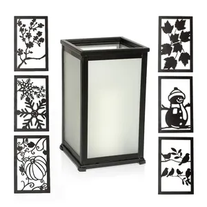Farol Moderno de Acero Inoxidable con Paneles Troquelados, Hecho a Mano, Portátil, para Decoración del Hogar, Uso Navideño, Duradero, Impresión a 1 Color - Product Image 3
