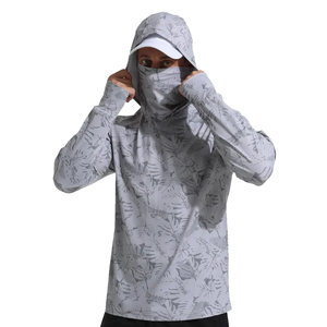 Sweat à capuche unisexe UPF 50 pour la pêche, manches longues, imprimé par sublimation, protection solaire anti-UV, pull en polyester, motif végétal 2027 - Product Image 3