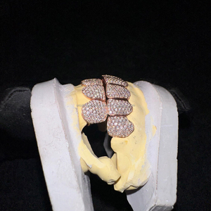 2024 estilo de moda Provence grillz personalizado 10K oro sólido dientes parrilla diamante polvo moissanite parrilla fiesta regalo Decoración - Product Image 5