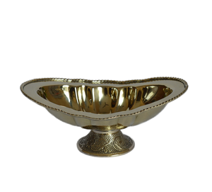 Plat de service ovale en laiton, plat en forme de bateau en laiton pour la vaisselle, utilisé sur le Design Royal, plat de Style moderne - Product Image 1