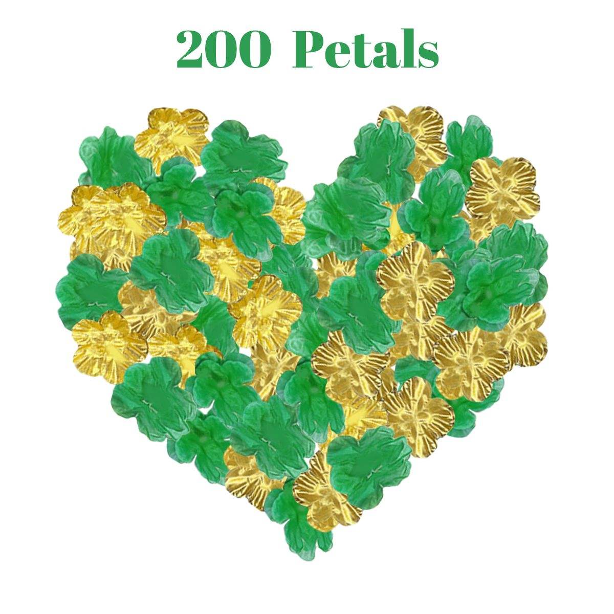 200Pcs Green-Gold Color