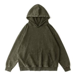 Sudadera con Capucha Vintage de Felpa Suave con Efecto Ácido, Oversize, con Diseño Clásico de Bolsillo Canguro - Product Image 4