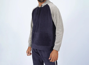 Ensemble de survêtement sportif à manches raglan avec capuche pour hommes, ensembles de survêtements en gros, vêtements de sport pour hommes - Product Image 3