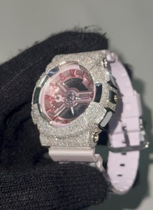Reloj de Lujo para Mujer con Moissanita Rosa y Diamantes Estilo Hip Hop - Product Image 3