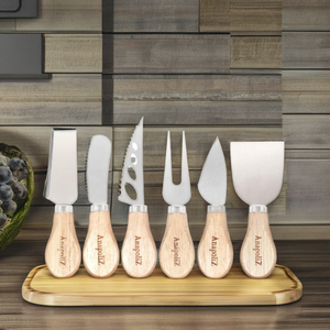 <b>Cheese</b> Knives <b>Set</b> with Wooden Handle Mini Steel Stainless <b>Cheese</b> Knife <b>Set</b> for Charcuterie and <b>Cheese</b> Spread for Party Wedding - Product Image 6