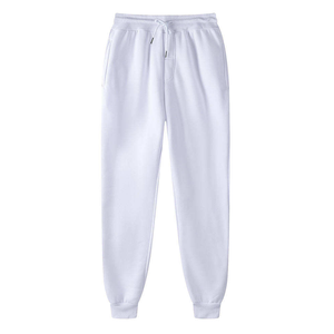 Pantalon de survêtement en coton vert foncé pour homme, taille élastique avec cordon de serrage, décontracté, avec poches latérales, pour l'automne - Product Image 2