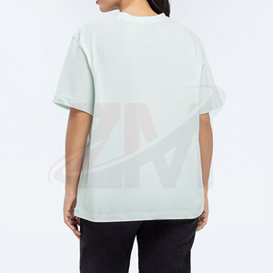 T-shirt personnalisé à col rond surdimensionné, coupe ample, manches courtes, imprimé floral, 100% coton, respirant, vêtements décontractés, printemps été - Product Image 2
