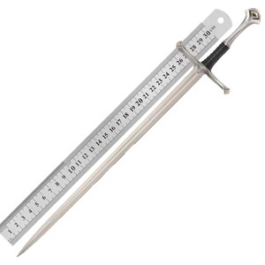 Épée Viking en acier inoxydable OEM personnalisable avec manche en bois et étui en cuir - Outil de camping et de chasse en plein air - Product Image 1