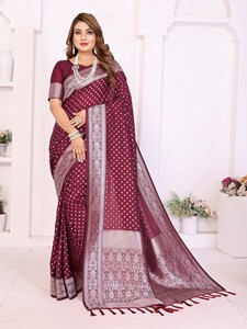 Premium Modern Georgette Silk <b>Saree</b> <b>for</b> <b>Women</b>-Party Diwali & Wedding Occasions Floor-Length - Product Image 3