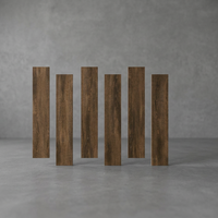 Dalles de sol en porcelaine imitation bois chevrons, couleur brun Latino, 200x1200mm, résistantes aux acides, antibactériennes, antidérapantes, design premium