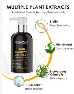 Champú de Biotina y Queratina de Marca Privada para el Crecimiento del Cabello con Aceite de Árbol de Té y Menta Nutritiva, Fórmula Anticaída para Adultos - Product Image 2