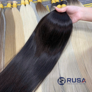 Extensiones de cabello liso vietnamitas al por mayor, textura y longitud de cabello personalizadas, de 10 a 34 pulgadas, alta calidad de fábrica. - Product Image 4