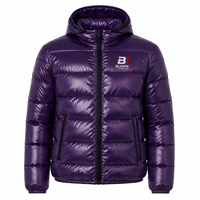 Veste à capuche matelassée unisexe personnalisée, réfléchissante, durable, en toile, zippée, sportive, coupe-vent, décontractée, imperméable et à séchage rapide