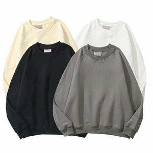 เสื้อสเวตเชิ้ตคอกลมทรงโอเวอร์ไซส์ ไซส์พลัส สำหรับทุกเพศ แขนเสื้อแบบแร็กแลน สีพื้น ผ้าฝ้าย 100% เฟรนช์เทอร์รี่ สวมใส่สบายๆ รับผลิตแบบ OEM ODM - Product Image 1