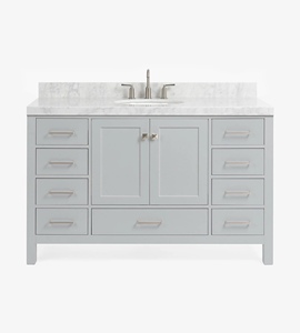 Mueble de Baño Abigail Personalizado de 54 Pulgadas, Mueble con Lavabo Individual, Solo 7 Opciones de Acabado, Fabricante OEM de Vietnam - Product Image 1