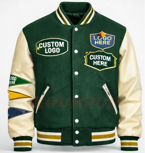 Chaqueta Universitaria Personalizada con Logotipo OEM al por Mayor, Chaqueta Letterman con Parche de Chenilla Bordado Personalizado, Chaqueta de Béisbol para Hombre - Product Image 4