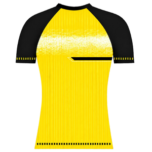 เสื้อกีฬาแขนสั้นสีเหลืองดำ คอวี ระบายอากาศได้ดี เหมาะสำหรับฝึกซ้อม ทีมกีฬา ชุดกีฬาประสิทธิภาพสูง - Product Image 2