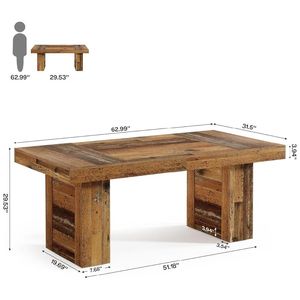 Tavolo da Pranzo in Legno Massello Rettangolare con Piano in Pietra Sinterizzata Effetto Marmo, Arredamento per Sala da Pranzo, Assemblato - Product Image 3