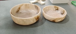 Artizon Studio Latest Design Cute Resin Salad Bowl Fruit Bowl Set White Swirl Pattern Dining Tableware Kitchenware Salad Server - Product Image 2